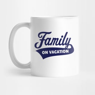 Family On Vacation (Family Holiday / Navy) Mug